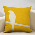 Axyaa Mustard Yellow Letter Style Cushion Cover 45x45cm Home Cafe Decor