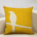 Axyaa Mustard Yellow Letter Style Cushion Cover 45x45cm Home Cafe Decor