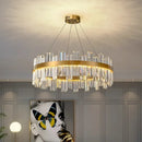 Axyaa Crystal Chandelier Pendant Light for Luxury Living Room Bedroom Lighting