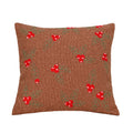Axyaa Christmas Velvet Embroidered Cushion Cover for Festive Home Decor