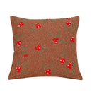 Axyaa Christmas Velvet Embroidered Cushion Cover for Festive Home Decor