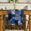 Axyaa Geometric Tropical Plant Table Runner for Indoor Outdoor Dining