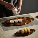 Axyaa Acacia Wooden Tea Tray for Home, Restaurant, Baking, and Fruit Serving