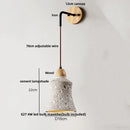 Axyaa Modern Cement LED Wall Sconce Pull Chain Switch Stair Light Fixtures