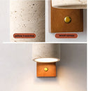 Nordic Modern Wood & Stone Wall Sconce Aplique Pared by Axyaa