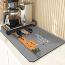 Axyaa Pumpkin Pattern Coasters - Halloween Style Absorbent Drink Coasters & Drying Mat