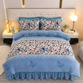 Axyaa Winter Fleece Bedding Set - Double-Sided Coral Fleece Quilt Cover & Flannel Sheet