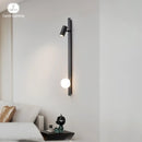 Axyaa Brass Bedside Wall Lamp Spot Light Fixture with Universal Joint, Vertical & Horizontal Installation