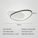Axyaa Oval LED Ceiling Lights Dimmable Indoor Lighting for Modern Living Room Decor