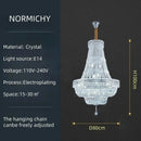 Axyaa Luxury European Crystal Chandelier for High Ceiling Staircase.LatLngere