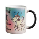 Axyaa Ceramic Unicorn Heat Reveal Mug - Personalized for Birthday or Christmas Gift