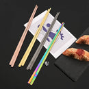 Axyaa 8-Piece Stainless Steel Cutlery Set with Korean Chopsticks, Spoons & Sushi Sticks