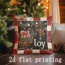 Axyaa Christmas Highland Cow Print Pillow Cover for Sofa, Bedroom, Car - Rectangular Cushion