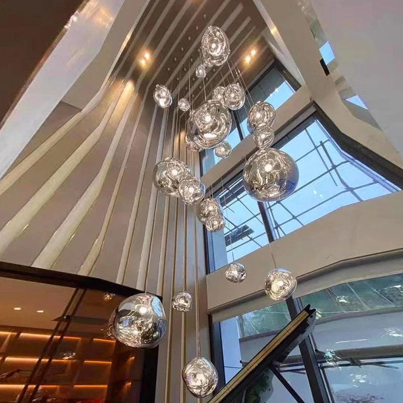 Axyaa Nordic Stair Chandelier Living Room Dining Pendant Ceiling Light