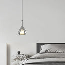 Axyaa Smoky Gray Glass LED Pendant Light for Bedroom Living Room Chandelier