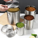 Stainless Steel Axyaa Sealed Tea & Grain Storage Jar with Buckle Lid