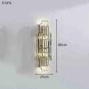 Axyaa Crystal Large Wall Lamp for Duplex Building Villa Hall, High-End Decorative Lighting