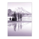 Violet Dream Lake Bridge Bloom Canvas Wall Art by Axyaa