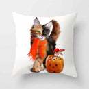 Axyaa Cartoon Cat Animal Sofa Cushion Cover - 45*45 Throw Pillow Home Decor