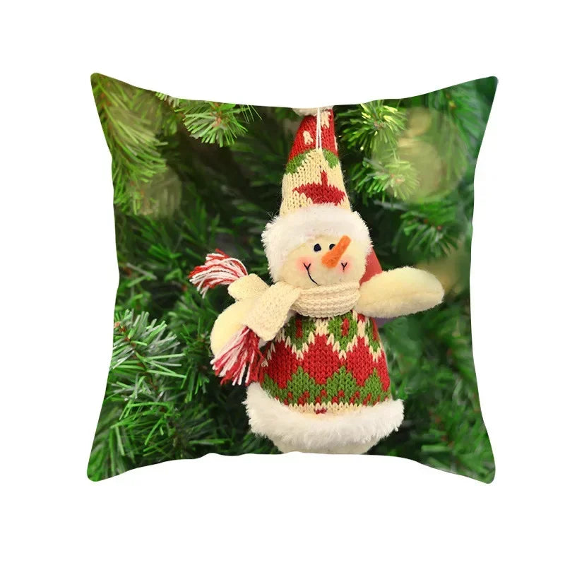 Snowman Pillow Cover Winter Home Decor Cushion Covers by Axyaa