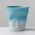 Axyaa Rough Pottery Coffee Cup, Irregular Gradient Ceramic Latte Tea Cup