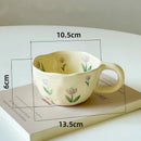 Axyaa CreatiCeramic Coffee Cup Flower-Shaped Mug with High Color Value
