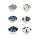 Axyaa Ceramic Square Snack Plate for Sushi, Yakiniku, Dried Fruit & Cutlery