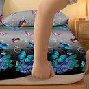 Axyaa Floral Fitted Sheet: Soft 100% Polyester, Vibrant Design for Bedroom Decor