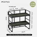 Axyaa Desktop Organizer with Stackable Shelving and Two Storage Trays