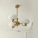 Axyaa Modern Glass Chandelier - Nordic Retro Design, Led Hanging Lamp