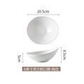 Axyaa Oblique Ceramic Bowl: Large Dessert Fruit Salad Bowl for Hotel and Restaurant Tableware