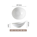 Axyaa Oblique Ceramic Bowl: Large Dessert Fruit Salad Bowl for Hotel and Restaurant Tableware