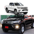 Axyaa LED Halogen Fog Lamps Daytime Running Lights for Toyota Hilux Revo 2015-2019