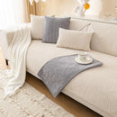Axyaa Corduroy Sofa Cushion Plush Couch Cover Non-Slip Protector Set