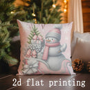 Axyaa Snowman Gnome Christmas Cushion Cover for Sofa Car Bedroom
