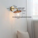 Axyaa Walnut Wood LED Wall Light Fixture with Pull Chain Switch