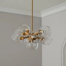 Axyaa Transparent Nordic Chandelier Pendant Light with E27 Bulb