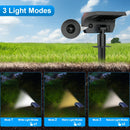 Axyaa 74 LED Solar Landscape Spotlights Tricolor Light Waterproof Yard Pathway Lighting