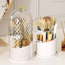 Axyaa Diamond Birdcage Makeup Organizer with Rotating Lid: Cosmetics Storage Box