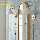 Axyaa Gold Lustre LED Wall Lamp: Modern Luxury Retro Design for Living Room & Study