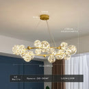 Axyaa Nordic Gold Glass Globe Chandelier with Remote Control