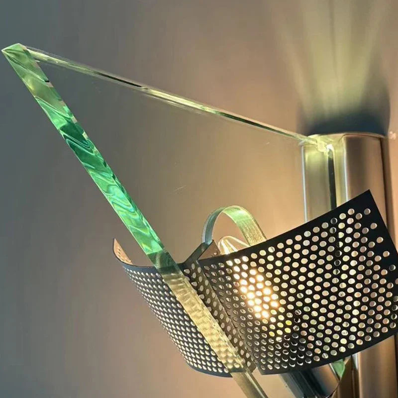 Axyaa Clear Glass Wall Lamp: Stylish E14 Bulb for Office, Hotel, Bedroom