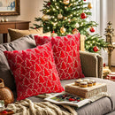 Axyaa Christmas Decor Throw Pillow Covers - Soft & Fluffy Xmas Series Cushion Pillowcase