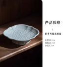 Axyaa Chinese Tea Plate - Delicate Ceramic Fruit Plate for Tea Room and Dim Sum