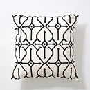 Axyaa Geometric Embroidery Cushion Cover 45x45cm Black Grey for Cozy Home Decor