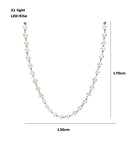 Axyaa Loft Staircase Chandelier with French Pearl Necklace Design