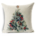 Axyaa Christmas Birds Garland Cushion Cover