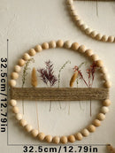 Axyaa Wooden Bead Jute Rope Wall Hanging for Rustic Farmhouse Decor