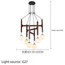 Axyaa Wooden Magic Bean LED Pendant Chandelier for Home Decor