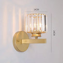 Axyaa Gold Crystal Wall Lamp: Modern Nordic LED Light for Home Decor